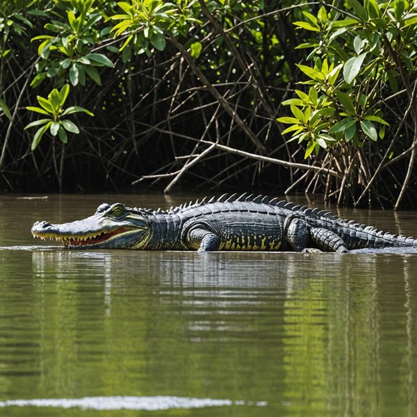 Quels sont les conseils pour un camping en région de mangroves avec observation des crocodiles?